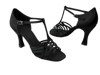 dansschoenen satijn zwart  